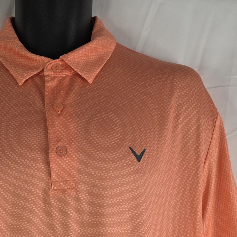 Callaway Men's Short Sleeve Coral Patterned Polo Shirt Golf Size Large F-0119 - Picture 6 of 12